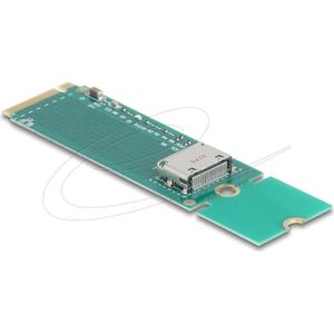 Delock M.2 Key M zu 1 x OCuLink SFF-8612 Konverter (M.2 Een sleutel), Netwerkadapter, Groen