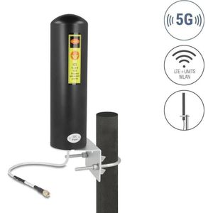 Delock 5G LTE Antenne SMA Stecker 3 - 5 dBi starr omnidirekt (5G, 4G, 3G), Netwerkantenne