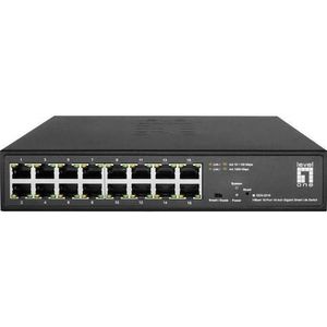 LevelOne GES-2216 Hilbert 16-poorts Gigabit Smart Switch, Netwerkschakelaar