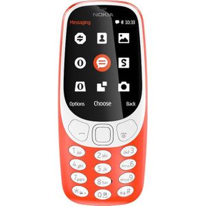 Nokia 3310 (2,4"") Rode Feature Phone (0.02 GB, Rood, 2.40"", Dubbele SIM, 2 Mpx, 2G), Smartphone, Rood