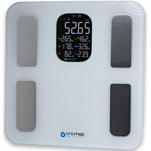 Oromed - Weegschaal - Bluetooth Smart - Wit - Glas
