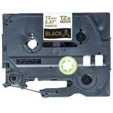 Brother TZE-R334 labelprinter-tape Goud op zwart