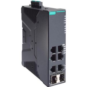 Moxa Kompakter industrieller Smart-Ethernet-Switch mit 4 PoEPoE 10100BaseT(X)-Ports, 2 10, Netwerkschakelaar