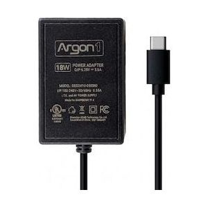 Argon ArgonOne Pi 4 18W USB-C voeding voor Raspberry Pi 4 (EU)., Stroomvoorziening voor de camera