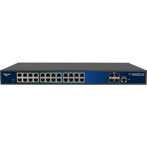 Allnet Volledig beheerde Layer2+ 24-poorts switch &bull 24x GbE &bull PoE-budget 370W &bull 24x PoE bij (24 ports), Netwerkschakelaar