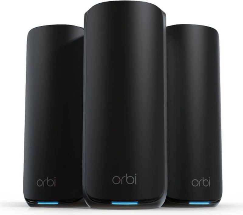 NETGEAR - Orbi RBE873B - Mesh WiFi - Zwart - WiFi 7 - 21000 Mbps - Tri-Band - 3-Pack