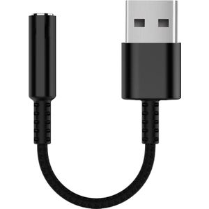 equip USB-A -> 3.5mm Audio Adapter schwarz (USB), Geluidskaart, Zwart