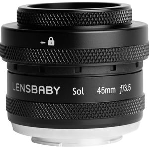 Lensbaby Sol 45 Nikon Z (Canon EF, Volledig formaat, APS-C / DX), Objectief, Zwart