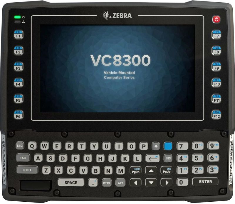 Zebra VC83 8" 4GB/32GB MMC (2D-streepjescodes, 1D streepjescodes), Barcode scanner, Zwart