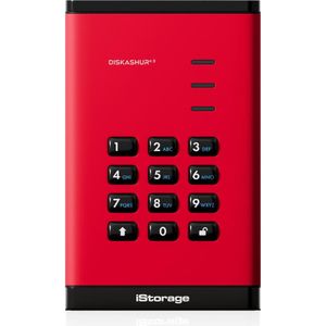 iStorage diskAshur3 SSD 8TB - Rood (8 TB), Externe SSD, Rood