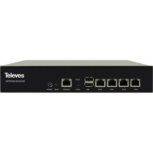 Televes RDATA4 4GbEth Manager & Firewall Router, Router, Zwart