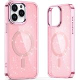 Hurtel Glitter MagSafe hoesje voor iPhone 16 Pro - roze met glitter (iPhone 16 Pro), Smartphonehoes, Roze