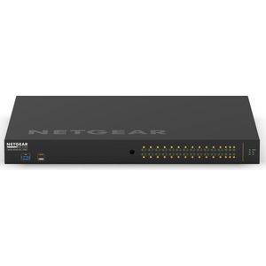Netgear PoE+ Switch AV Line M4250-26G4XF-PoE+ 28 Port (26 ports), Netwerkschakelaar, Zwart