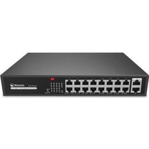 Atlantis Land NetPower G18PoE16 Unmanaged Fast Ethernet (10/100) Power over Ethernet (PoE) ondersteuning, Netwerkschakelaar