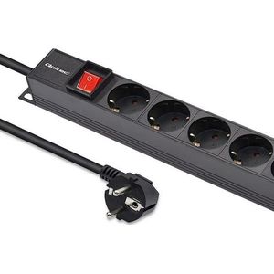 Qoltec aluminium PDU voor RACK 16A 16 x SCHUKO Verticaal 1 8 miljoen, UPS accessoires
