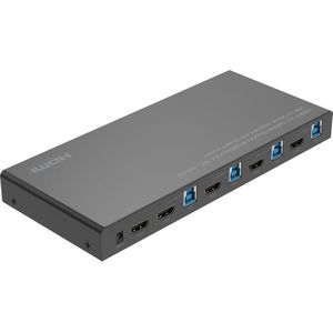 HDMI 4x1 KVM-Switch - 4K Ultra HD - 7.1 Surround Sound - USB-A en USB 3.0