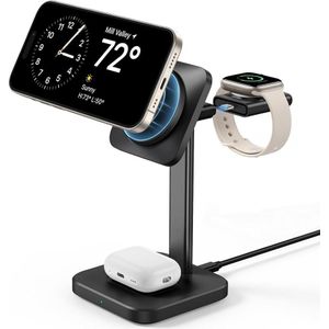 ESR - HALOLOCK - Oplaadset - Zwart - 15W Draadloos, Qi2-gecertificeerd, Compatibel met Apple-apparaten