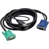 APC AP5822 toetsenbord-video-muis (kvm) kabel Zwart 3,66 m