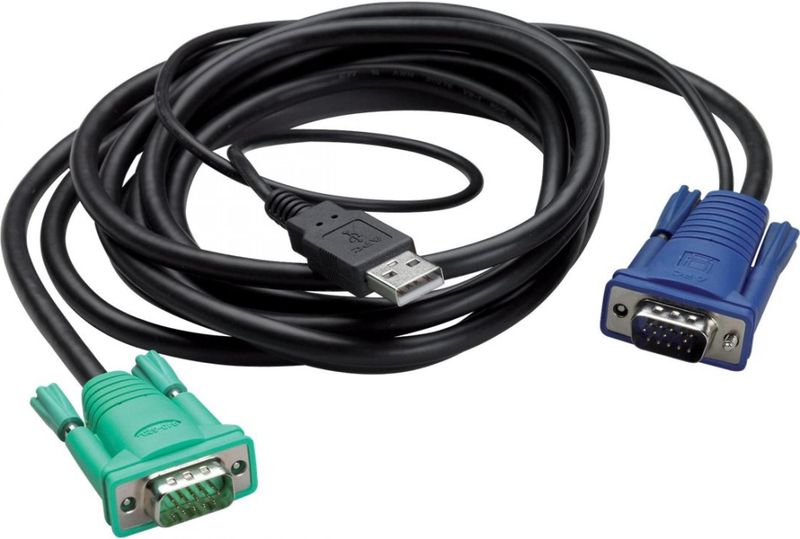 APC AP5822 toetsenbord-video-muis (kvm) kabel Zwart 3,66 m