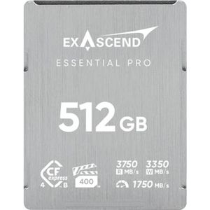 Exascend CFexpress 4.0 Type B Essential Pro Series 512GB (512 GB, CFexpress), Geheugenkaart