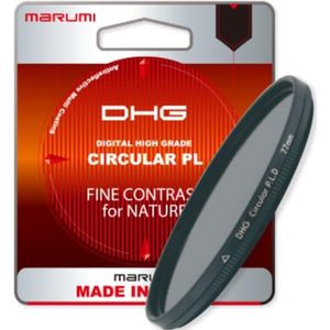 Marumi Polarisatieserie DHG (62 mm, Polarisatiefilter), Lensfilter, Zwart