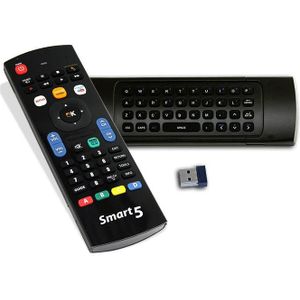 G.B.S. Elettronica Smart 5 RF Draadloze TV Afstandsbediening Knoppen (Universele afstandsbediening), Afstandsbediening, Zwart