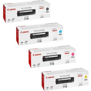 Canon, Toner, Originele 718 toner - set van 4 zwart, cyaan, magenta, geel (OP2662B002)