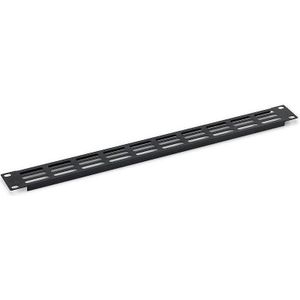 Triton 19- perforierte Blindplatte 4HE mit perforiertem Oval 36 x 6 mm, schwarz, Accessoires voor serverkasten, Zwart