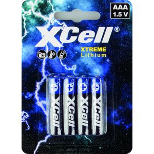XCell XTREME Lithium AAA batterij 4s (4 Pcs., AAA, 1000 mAh), Batterijen