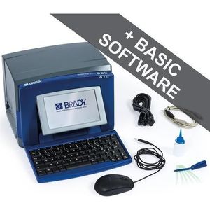Brady S3100 QWERTZ Printer voor borden en labels Thermische transferprinter - Printer (300 dpi), Labelprinter, Blauw, Grijs
