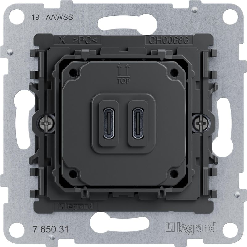 Stekker - SEANO - USB-oplaadaansluiting - Kunststof - 30 Watt