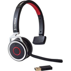 FreeVoice Koptelefoon Ruimte Mono NC BT (Draadloze, USB-A), Kantoorheadset, Zwart