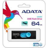 Adata - Uv320 - USB 3.0 - 64GB - Zwart, Blauw