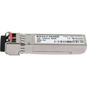 BlueOptics Juniper QFX-SFP-10GE-ER Compatibel SFP+ BO35J15640D, Zendontvangers, Zilver