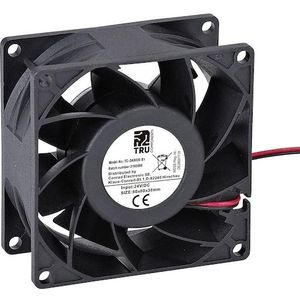 Tru Components - TC-DA8038-B1 - Axialventilator - Zwart - 24 V/DC