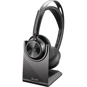 Poly Voyager Focus 2 (Draadloze, USB-A), Kantoorheadset, Zwart