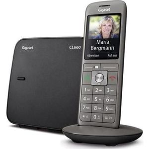 Gigaset CL660 - Analoge/DECT-telefoon - Antraciet - Nummerweergave