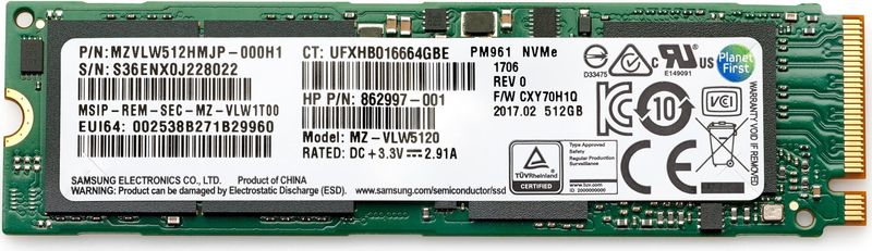 HP 512GB PCIe 4x4 NVMe TLC SSD M.2 PCI Express 4.0