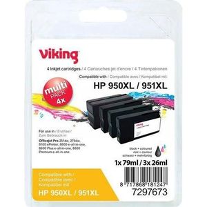 Office Depot - Inktcartridge - Compatibel met HP 950XL 951XL - Zwart Cyaan Magenta Geel - Multipack