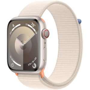 Apple Watch Series 9 (45 mm, Aluminium, 4G, Eén maat voor iedereen), Sporthorloges + Smartwatches