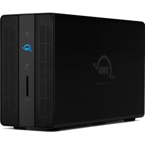 OWC Gemini 24 GB TB3 RAID opslag- en dockingeenheid met twee schijven (12 TB), Externe harde schijf, Zwart