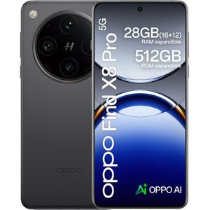 OPPO Zoek X8 Pro (512 GB, Ruimte Zwart, 6.77", SIM + eSIM, 5G), Smartphone, Wit
