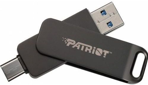 Patriot Rage R550 32GB (zwart, USB-A en USB-C 3.2 Gen 1) (32 GB, USB-A), USB-stick, Zwart