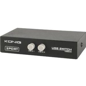 Default USB2 share hub, 2 PC/1 printer manuel knapper, Schakeldoos