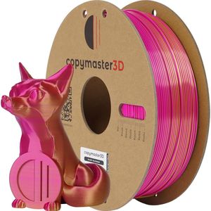 Copymaster3D Duo-Silk 3D Printer Filament, 1.75 mm, Pink/Gold (PLA, 1.75 mm, Veelkleurig), 3D print filamenten, Veelkleurig