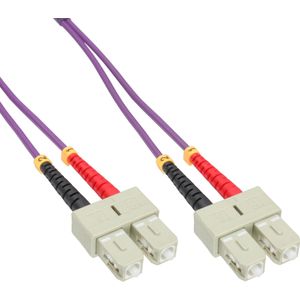 InLine Glasvezel duplex kabel SC/SC 50/125um OM4 25m (25 m), Netwerkkabel