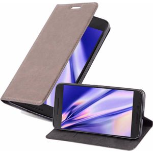 Cadorabo Boek Onzichtbare Magneethoes (Huawei Nexus 6P), Smartphonehoes, Bruin