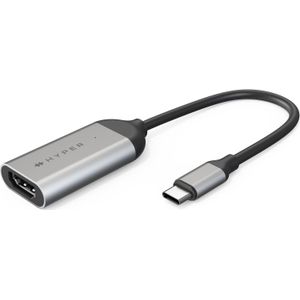 Hyper HyperDrive USB-C naar 8K60Hz/4K1, Voeding voor notebooks, Zilver