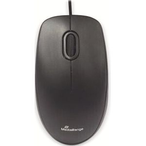 MediaRange - Bedrade Muis - Zwart - KABELGEBONDEN USB 2.0