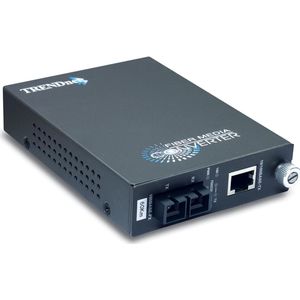 Trendnet - TFC-110S60 - Glasvezelconverter - Enkelmodus - 100Base-TX naar 100Base-FX - 60 km